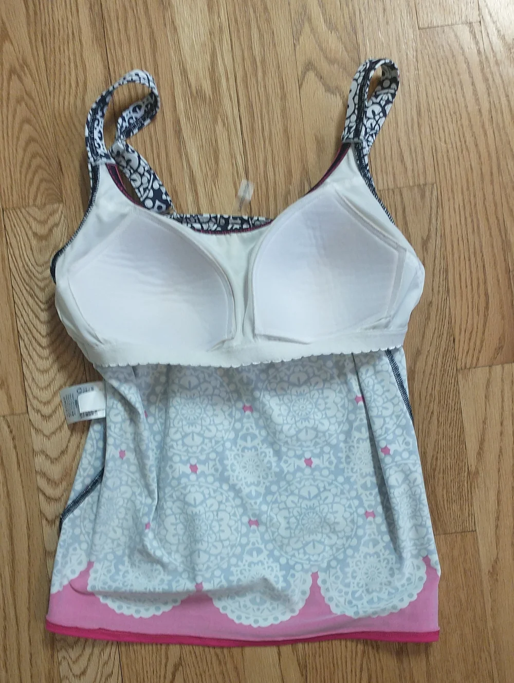 Lands' End  Square Neck Floral Paisley Tankini Size  6 Petite